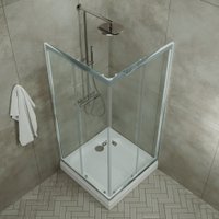 Душевой уголок Triton Вента 100x100 (хром, с поддоном)