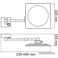 Косметическое зеркало Wasserkraft K-1008