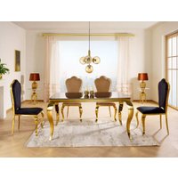 Обеденная группа Signal Prince 150/90 (черный/золотой)