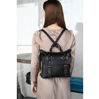 Женская сумка Killtoday B&J midi (черный зернистый/гладкий)