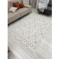 Ковер для жилой комнаты Radjab Carpet Поло Прямоугольник EN 256 12517RK (1.6x3, Cream/Beige)