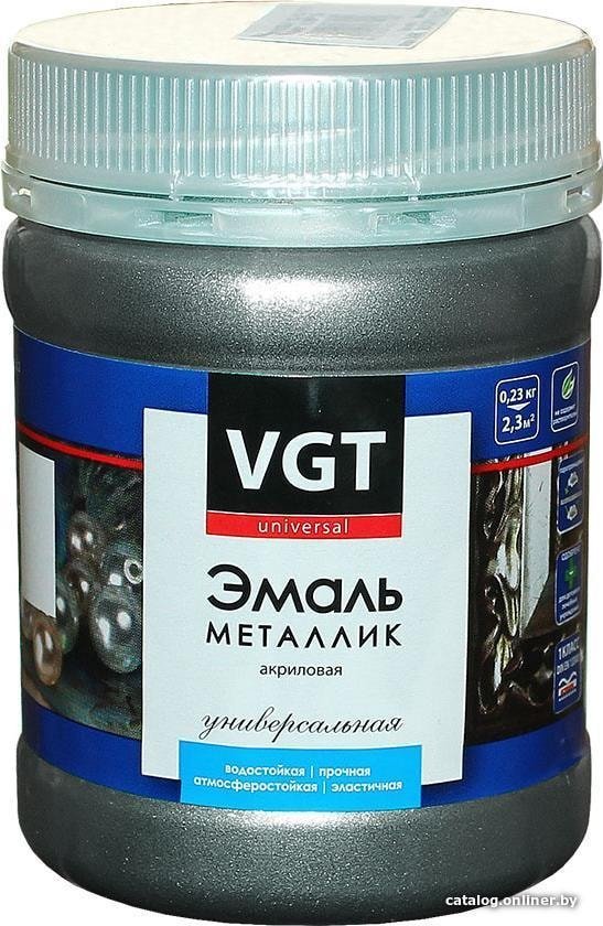 Эмаль VGT Универсальная Металлик ВД-АК-1179 230 г (серебристый)