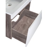  Runo Тумба с умывальником Модена 65 + Оскар 65 (подвесная, железный камень)