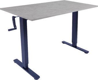 Стол с регулировкой высоты ErgoSmart Manual Desk Light 1200x650x18 мм (бетон Чикаго/черный)