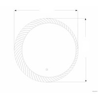  Милания Зеркало с LED подсветкой Солнце 60x60