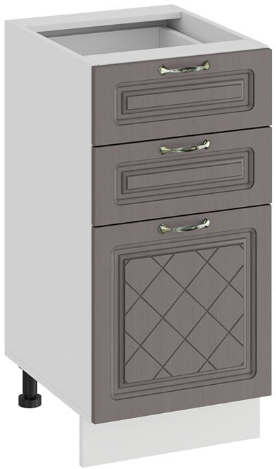 

Шкаф напольный Трия Бьянка 1Н4Я3 (белый/дуб серый)