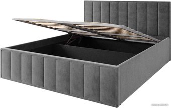 Кровать ДСВ Лана 1.6 с ПМ 160x200 (графит софт)