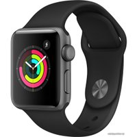 Умные часы Apple Watch Series 3 38 мм (алюминий серый космос/черный)