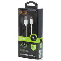 Кабель CACTUS USB Type-A - USB Type-C CS-USB.A.USB.C-1.2 (1.2 м, белый)