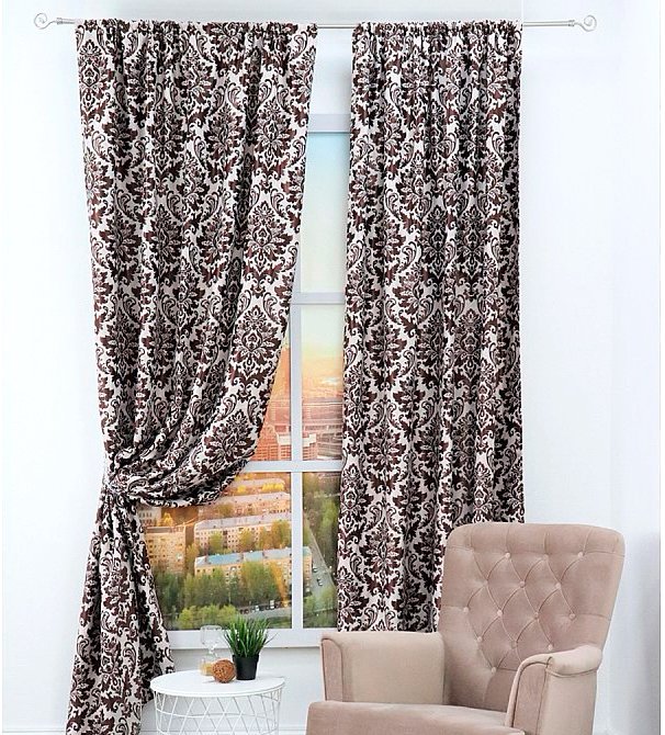 

Комплект штор Amore Mio RR 150 WZGA-08 1.45x2.7 м 24115 (венге, 2 шт)