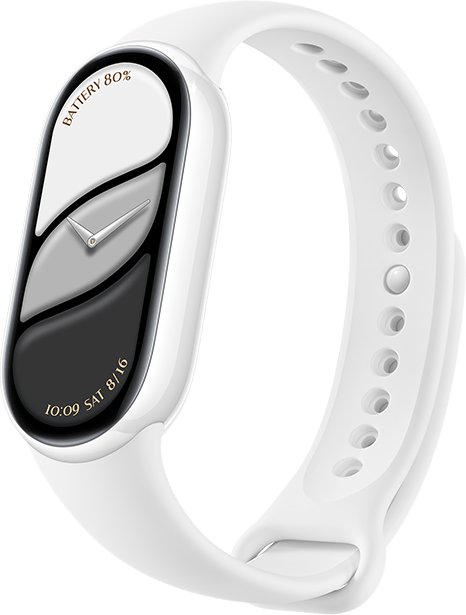 Фитнес-браслет Xiaomi Smart Band 10 (белая керамика, с белым силиконовым ремешком, международная версия)