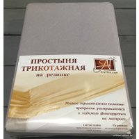 Постельное белье Альвитек Трикотажная на резинке 200x200x20 ПТР-СЕР-200 (серый)