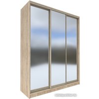 Шкаф-купе Евва 176 SH.05 АЭП ШК.3 03 (дуб сонома/зеркало/дуб шато)