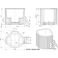 Купель PolarSpa Корнер (термососна)