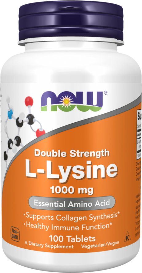 Лизин Now Foods L-Lysine Double Strength 1000 мг (100 таблеток)
