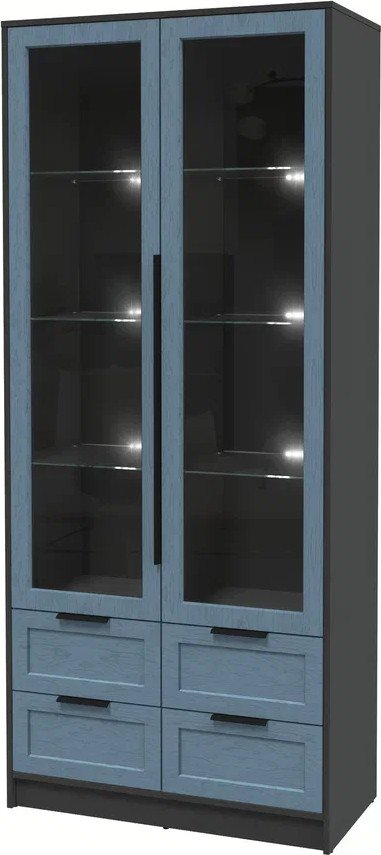 

Шкаф-витрина Интерлиния Концепт Тренд КТ-ШВ2 с подсветкой (антрацит/дуб лазурный)