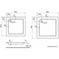 Душевой поддон Kolo Standard Plus 80x80 [XBK1580]