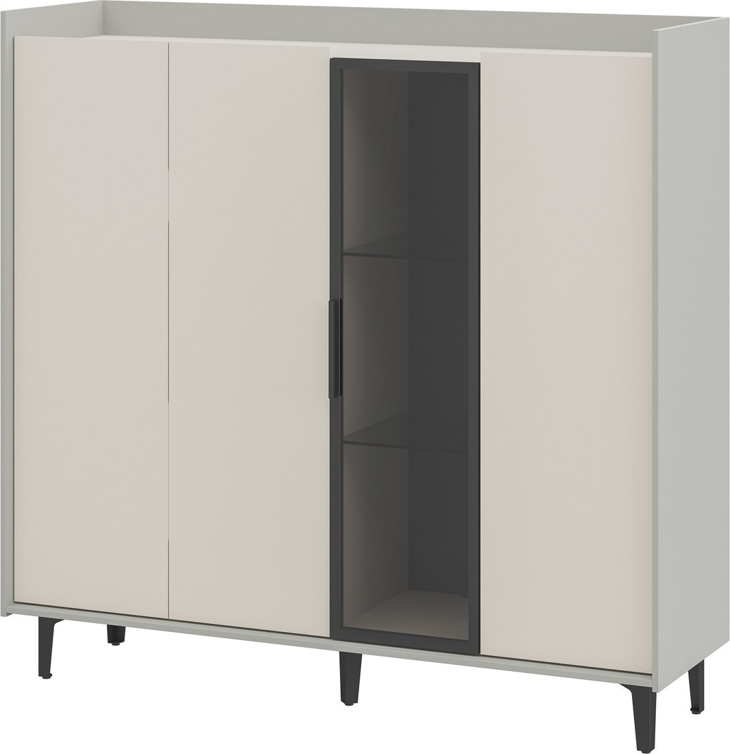 

Шкаф-витрина Elva Эссен NEM04HS-3D1V-1360/400/1310 (30) (лунный камень/персидский жемчуг)