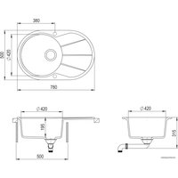 Кухонная мойка Aquasanita Clarus SR101AW (silica 111)