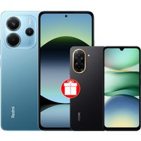 Телефон Xiaomi Redmi Note 14 8GB/256GB международная версия (синий) + Xiaomi Redmi A5 3GB/64GB (полуночный черный) по акции