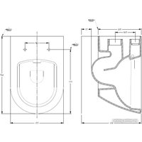 Унитаз подвесной Serel Sapphire SP26SL (с сиденьем)