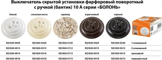 

Выключатель TDM Electric Болонь SQ1820-0020 (белый)