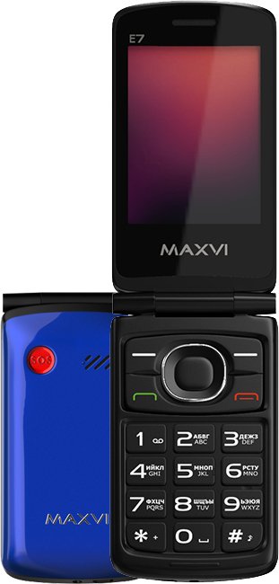 

Телефон Maxvi E7 (синий)