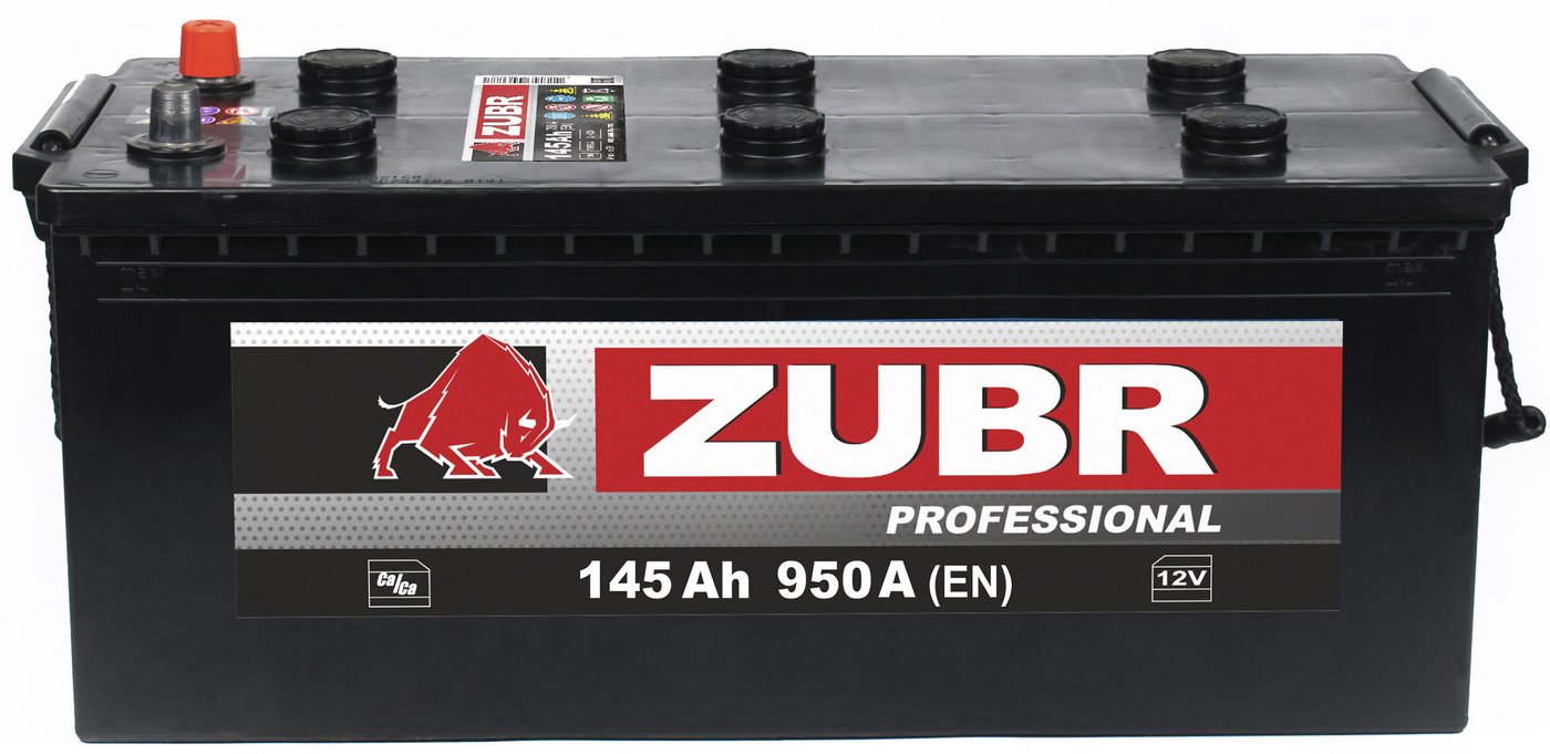 

Автомобильный аккумулятор Zubr Professional R+ (145 А·ч)