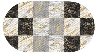 Коврик на присосках Varmax Gold Marble DF-270 (68x38, черный/серый)