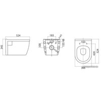 Унитаз подвесной BelBagno Loto BB070CHR (без сиденья)