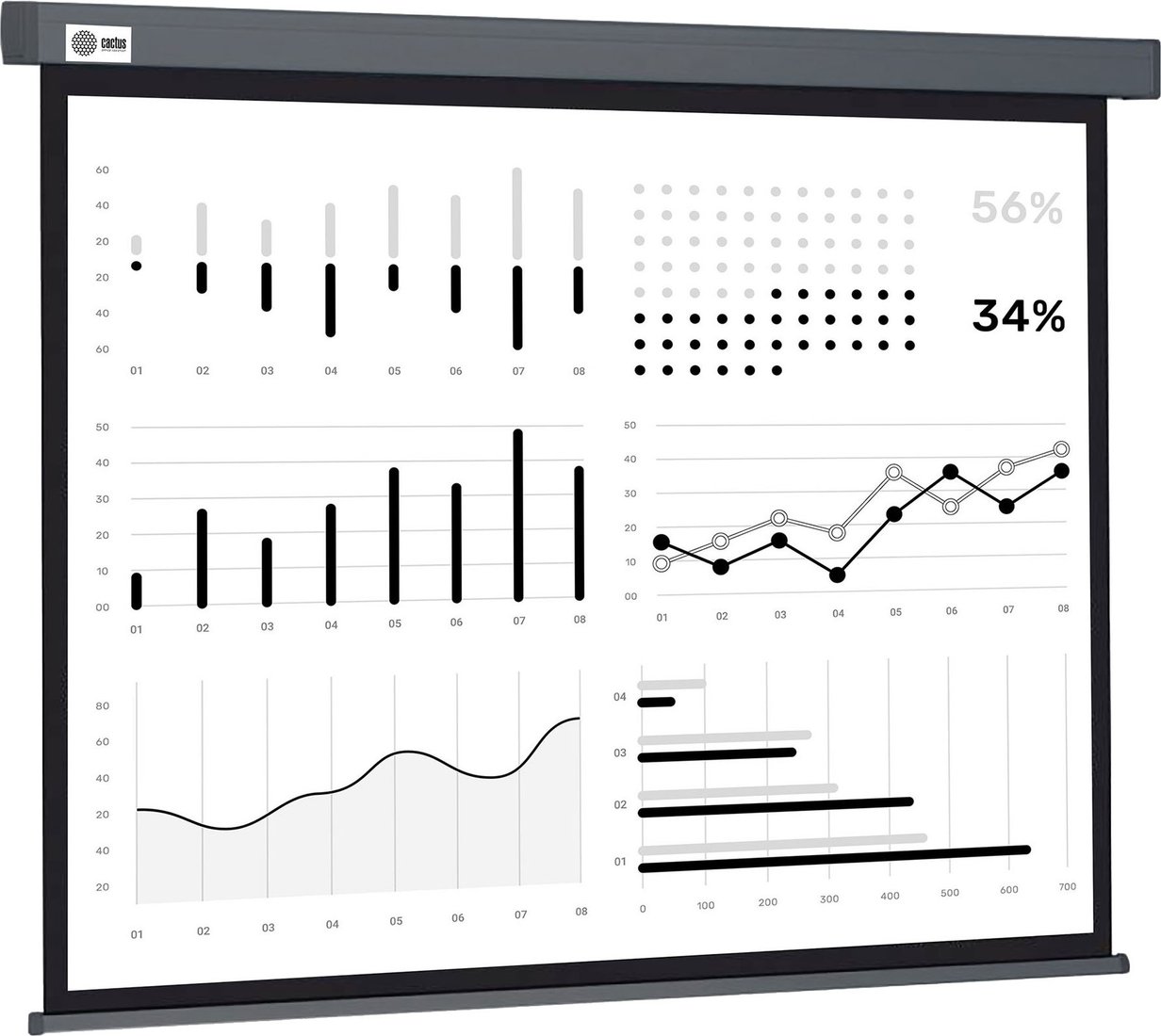 

Проекционный экран CACTUS Wallscreen 180x180 CS-PSW-180X180-SG