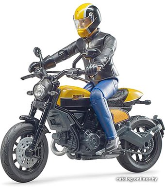 Мотоцикл Bruder Scrambler Ducati с мотоциклистом 63053