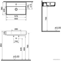 Умывальник Vitra ArchiPlan 7401B003-0001