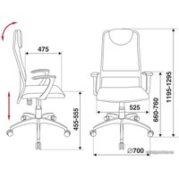 Офисное кресло Бюрократ KB-8/DB/TW-10N (синий)
