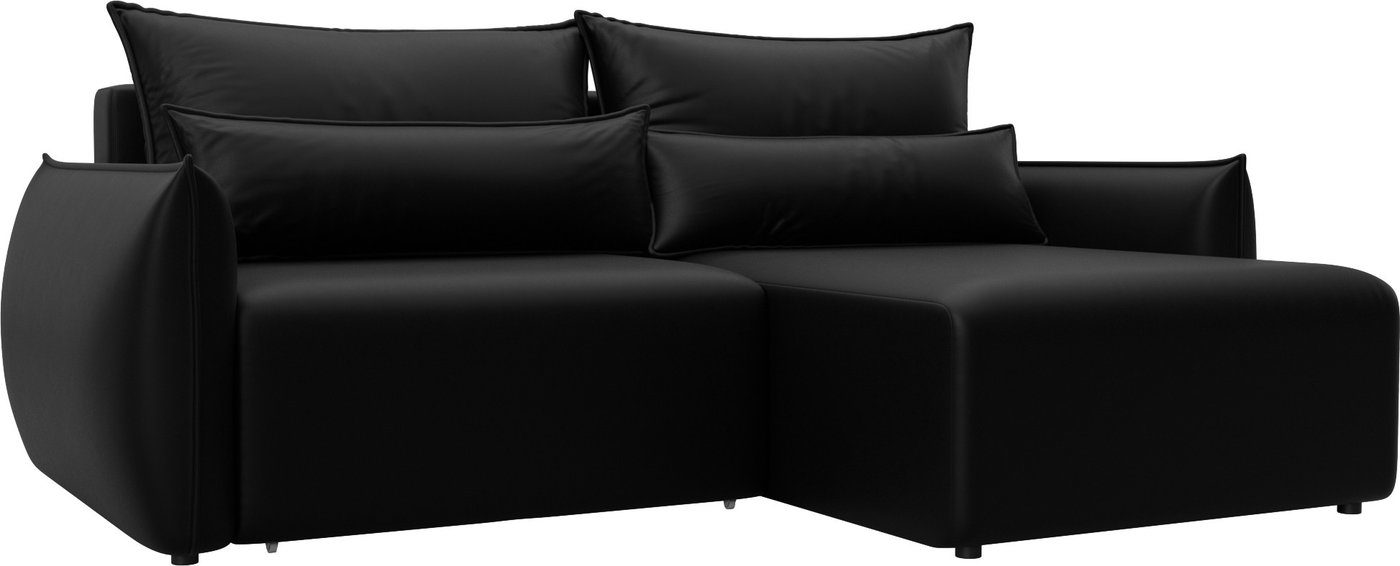 

Угловой диван Лига диванов Лига-051 НПБ универсальный 129888 (экокожа Grifon 18 черный)