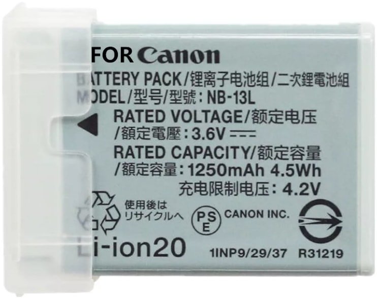 

Аккумулятор Canon NB-13L