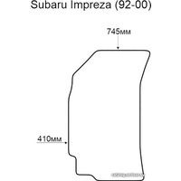 Коврик для салона авто Alicosta Subaru Impreza 92-00 (водитель, ЭВА ромб, серый)