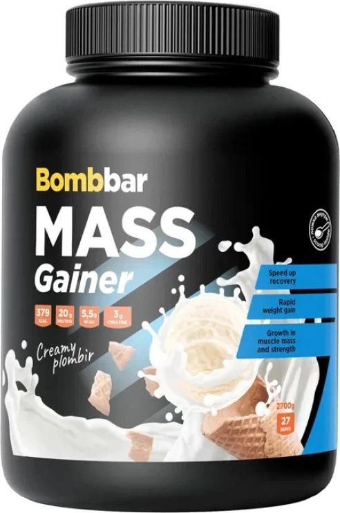 

Гейнер Bombbar Mass Gainer (2700 г, сливочный пломбир)