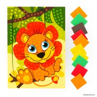 Набор для создания поделок/игрушек Lori Мягкая мозаика. Львенок Кэ-012