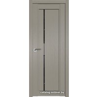 Межкомнатная дверь ProfilDoors 2.70XN L 60x200 (стоун, стекло дождь черный)