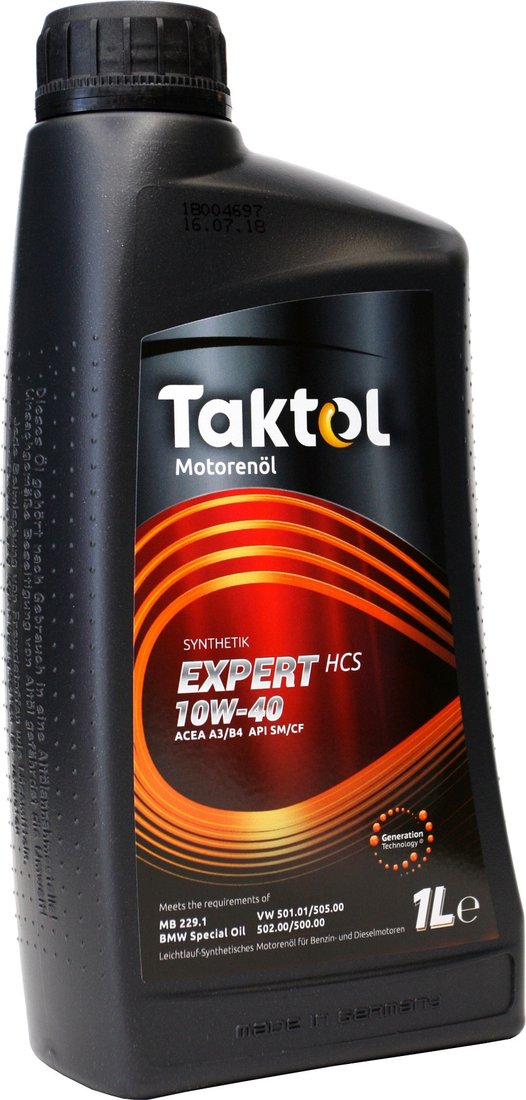 

Моторное масло Taktol Expert HCS 10W-40 1л