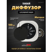 Вентиляционная решетка HOMY AIR круглый A100BR d150 (черная)
