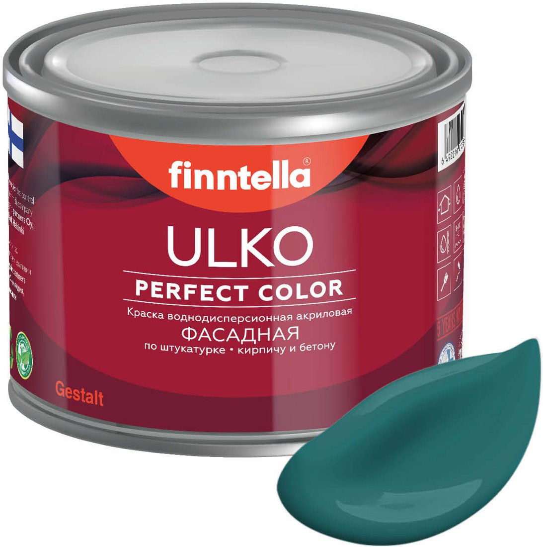 

Краска Finntella Ulko Malakiitti F-05-1-9-FL035 9 л (темный)