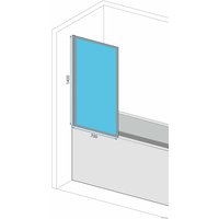 Стеклянная шторка для ванны Rea Lagos-1 70 (черный/прозрачное стекло)