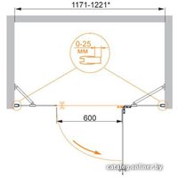 Душевая дверь Cezares CRYSTAL-B-13-90+60/60