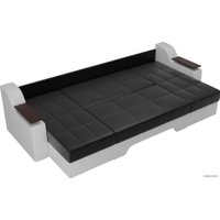 П-образный диван Лига диванов Сенатор 28922 (экокожа, черный/белый)