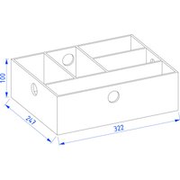 Lauter Комплект мебели для ванной Adri тумба, столешница, раковина 21674A (органайзер 32 см, 59 см, белый глянец)