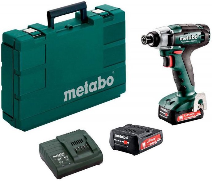

Гайковерт Metabo PowerMaxx SSD 12 601114500 (с 2-мя АКБ, кейс)