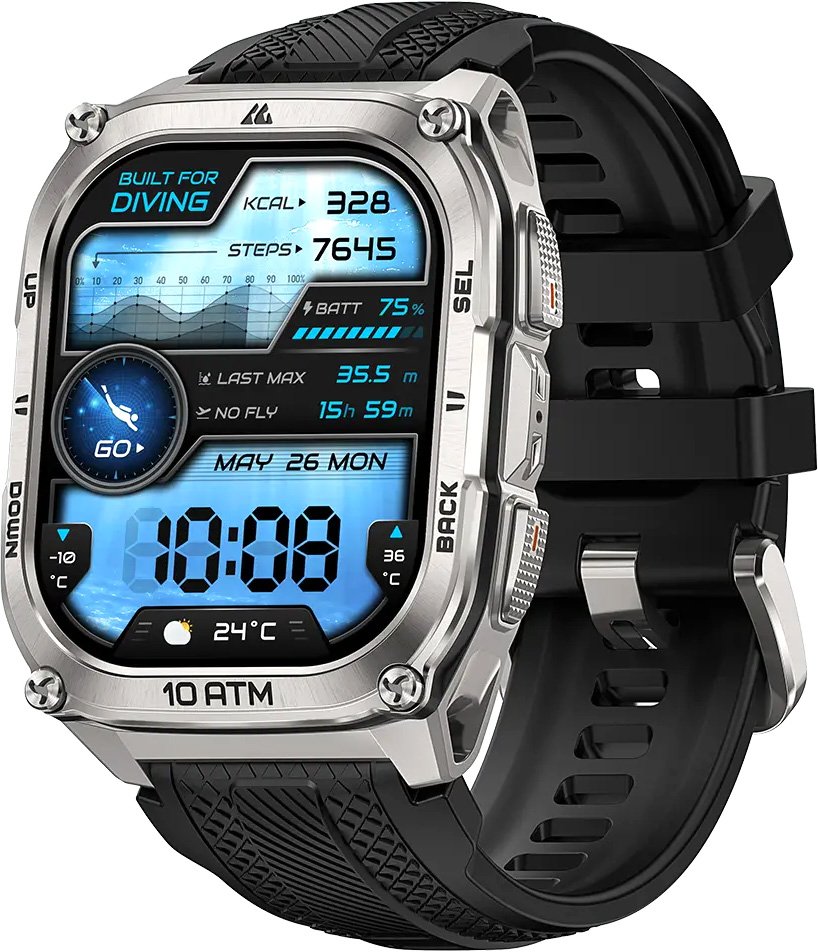 Умные часы Kospet Tank M4 (серебристый)