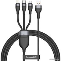 Кабель Baseus CA1T3-G1 USB Type-C - microUSB - Lightning - USB (1.2 м, черный)